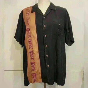 Men's Vintage Club Tiki Classics 100% Silk Hawaiian Vacation Shirt